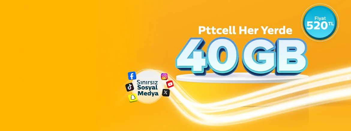 <p>Pttcell 40 GB Tarife</p>